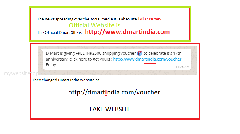 Be aware about fake news about Dmart Offer